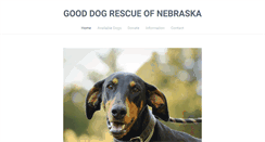 Desktop Screenshot of gooddogrescuenebraska.org